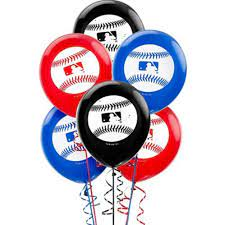 Balloon Latex Pack of 6 Major League Baseball