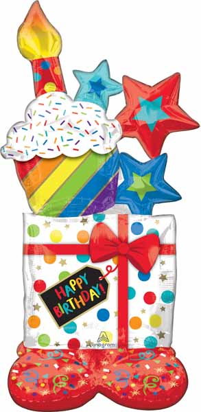 Balloon Foil Airloonz Happy Birthday Stack