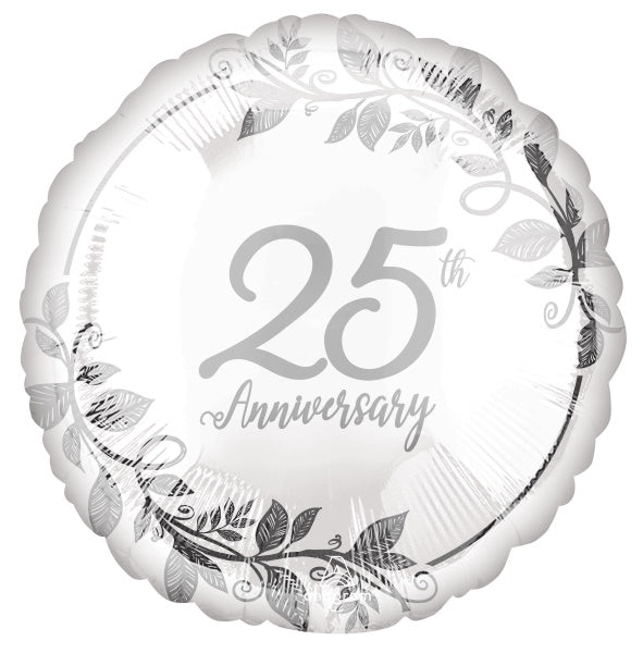 Balloon Foil 18 Inch Happy 25 Anniversary