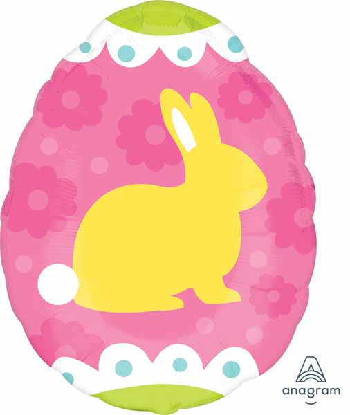Balloon Foil 18 Inch Bunny Yellow and Blue