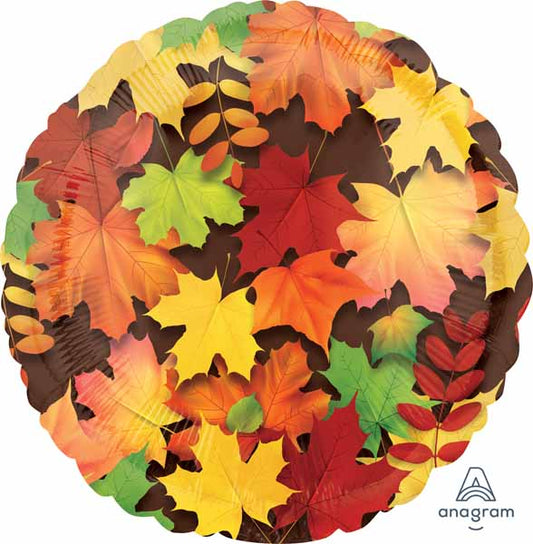 Balloon Foil 18 Inch Colourful Leaves