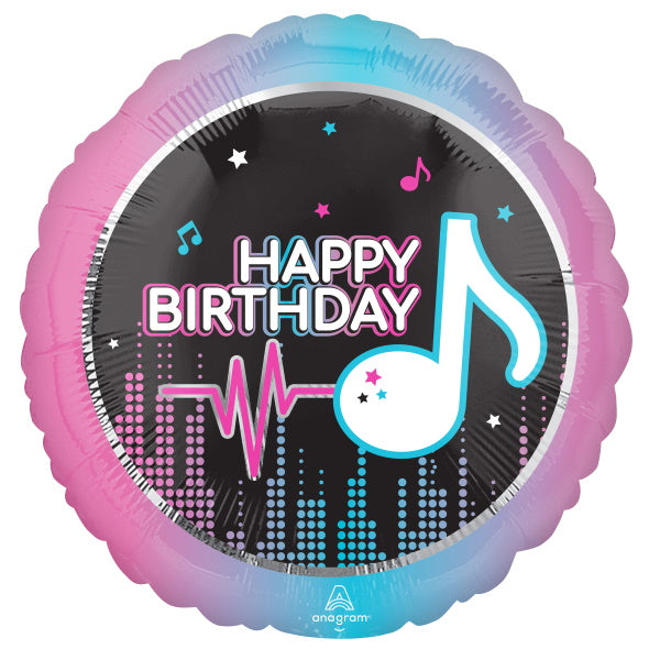 Balloon Foil 18 Inch Happy Birthday Music
