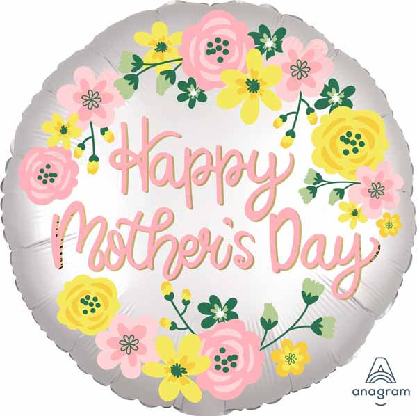 Balloon Foil 18 Inch Happy Mother's Day Spring Floral