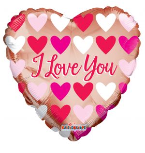 Balloon Foil 18 Inch I Love You Rose Gold Hearts