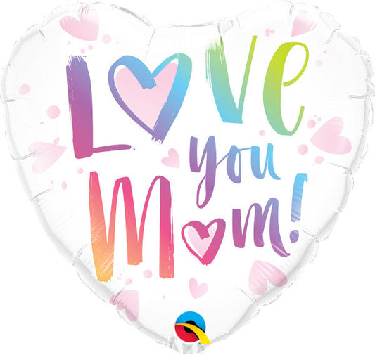 Balloon Foil 18 Inch Love You Mom Heart