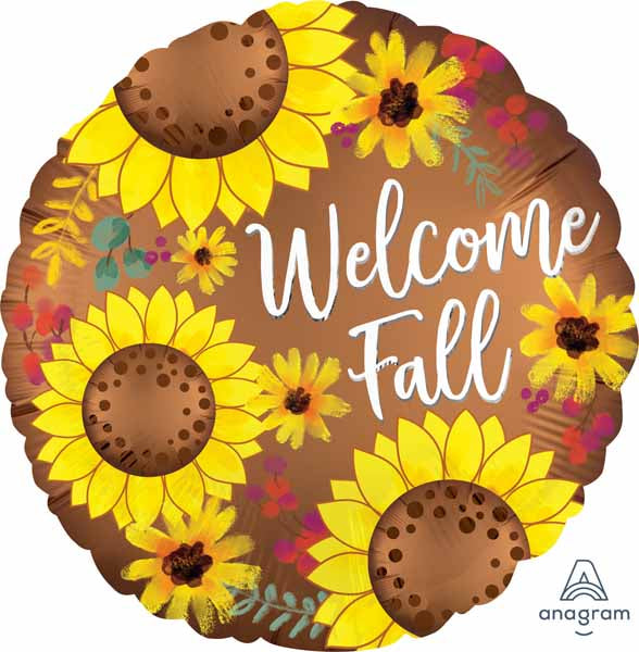 Balloon Foil 18 Inch Welcome Fall Sunflower