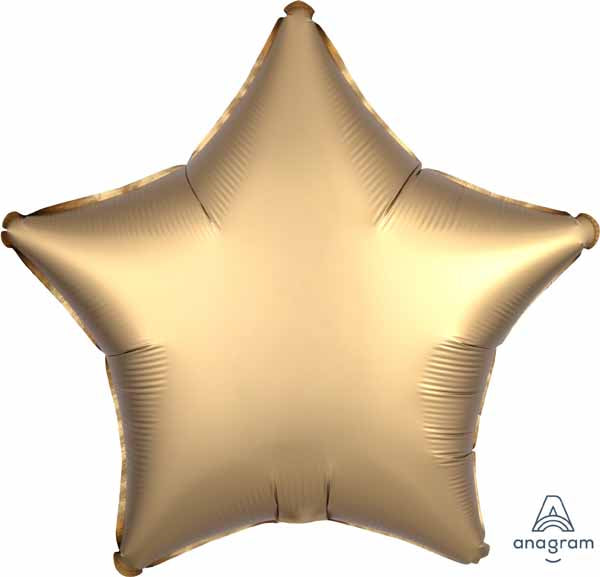 Balloon Foil 19 Inch Star Gold Sateen Satin Luxe