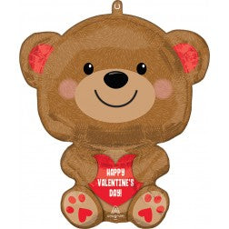 Balloon Foil Super Shape Happy Valentine's Day Cuddly Bear