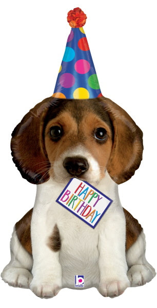 Balloon Foil Super Shape Happy Birthday Puppy
