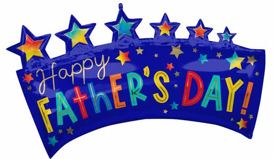 Balloon Foil Super Shape Happy Father's Day Star Banner