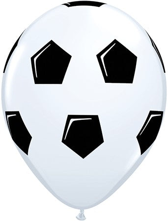 Balloon Latex 11 Inch Fashion Soccer Ball  White/Black