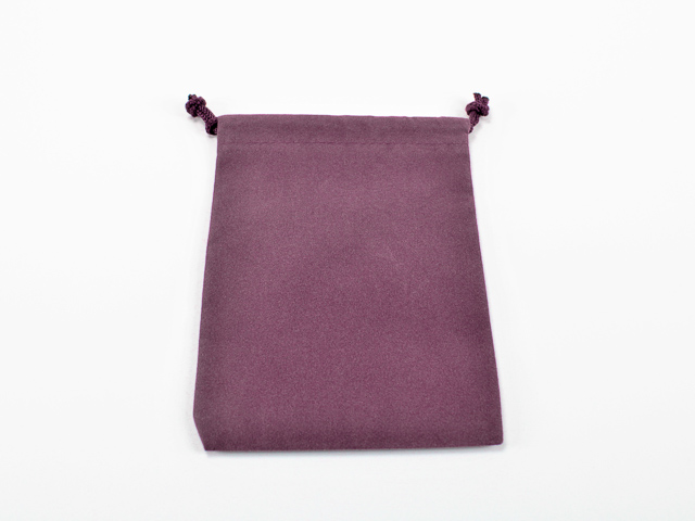 SUEDECLOTH DICE BAG - SMALL PURPLE