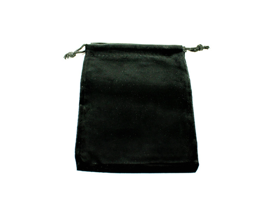 SUEDECLOTH DICE BAG - SMALL BLACK