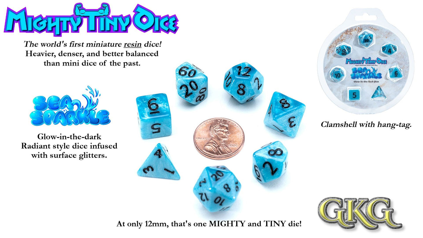 Dice Mighty Tiny - Sea Sparkle 7-Die Set