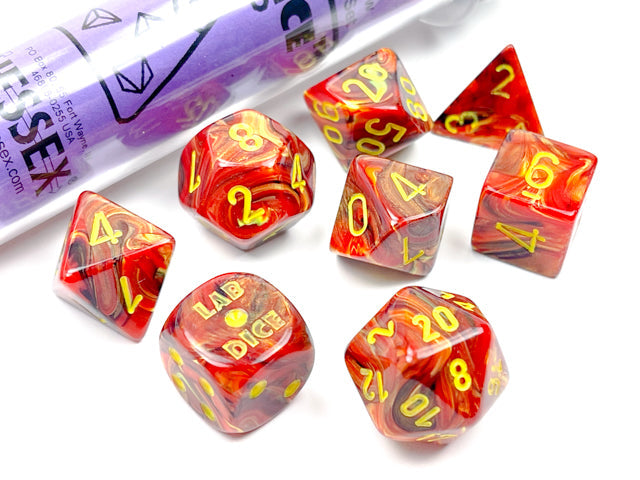 Dice Vortex 7-Die Set Underworld/Yellow