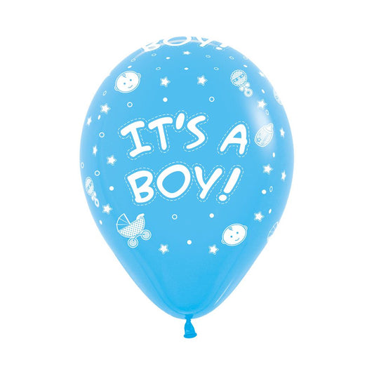 Balloon Latex 11 Inch Fashion It's A Boy Blue