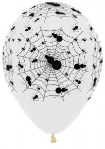 Balloon Latex 11 Inch Fashion Spider Web Crystal Clear