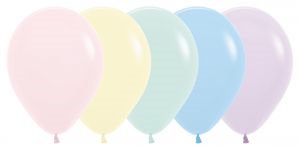Balloon Latex 11 Inch Fashion Round Pastels ASSORTED COLOURS
