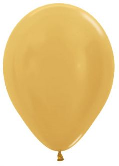Balloon Latex 11 Inch Fashion Round Gold